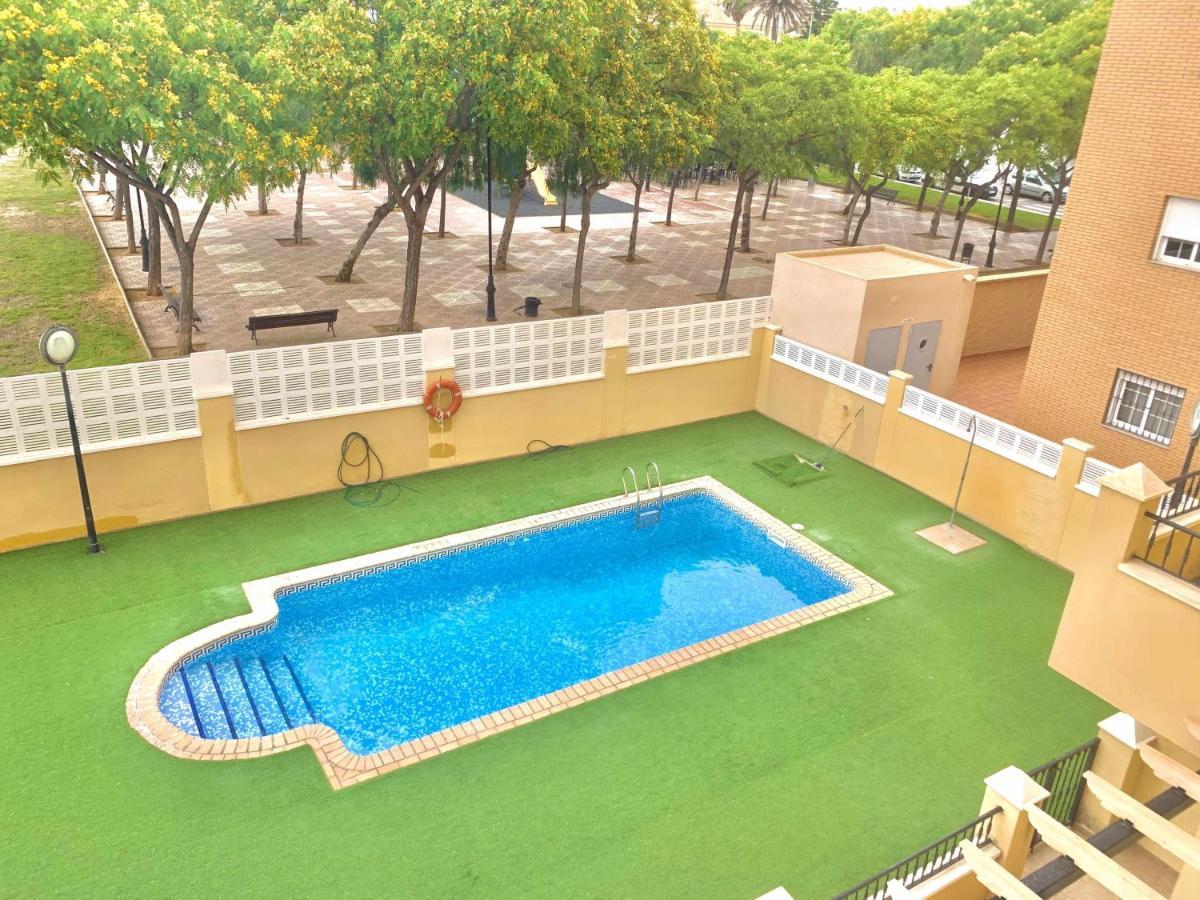 Casa Tino 500M Playa Terraza Garaje Piscina Lägenhet Aguadulce  Exteriör bild